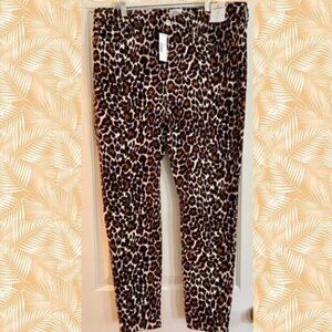 J. Crew NWT Women's high-rise leopard corduroy skinny pants size 32